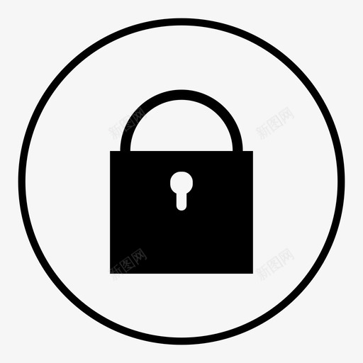 锁锁安全通道图标svg_新图网 https://ixintu.com 锁 锁安全通道