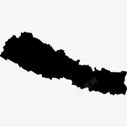 尼泊尔地图尼泊尔地点无图标高清图片
