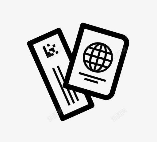 旅行证件机票签字图标svg_新图网 https://ixintu.com 加上 延期 忽略 护照 旅行证件 更多 机票 签字 身份证
