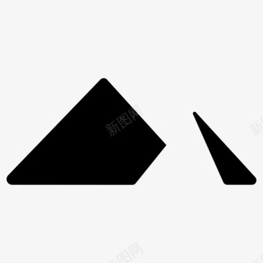 金字塔三角基地旅行图标图标