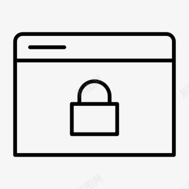 锁定浏览器访问挂锁图标图标