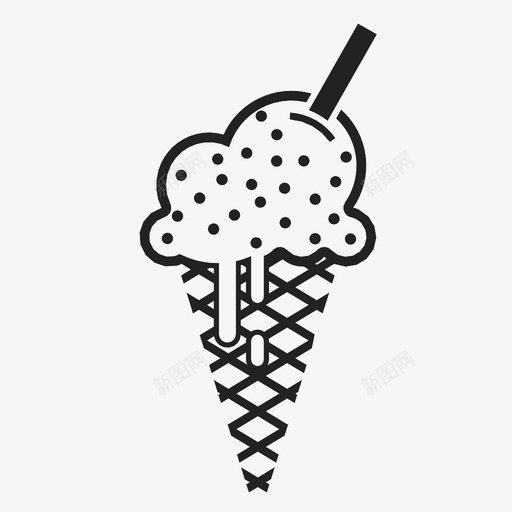 冰淇淋筒冷的甜点图标svg_新图网 https://ixintu.com 冰淇淋筒 冷冻 冷的 夏季 款待 甜点 霜冻 食物