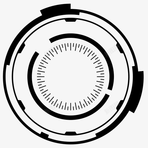 平视显示旋转测量图标svg_新图网 https://ixintu.com 几何 厘米 图形 圆 平视显示 技术 数据 旋转 未来 校准 测量