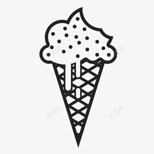 冰激凌蛋卷甜的夏天的图标svg_新图网 https://ixintu.com 冰激凌蛋卷 冷的 夏天的 忽略 新鲜的 更多的 检查 热的 甜的 转下一个 食物的