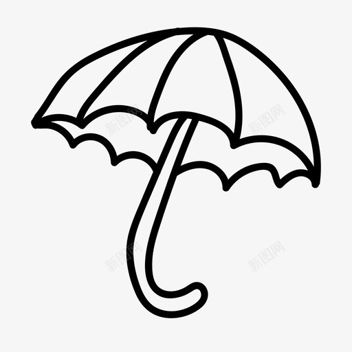 伞把手保护图标svg_新图网 https://ixintu.com 伞 保护 天气 手绘网络图标 把手 潮湿 遮阳板 雨