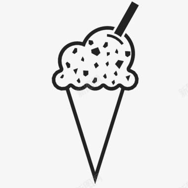 冰淇淋筒减法多个图标图标