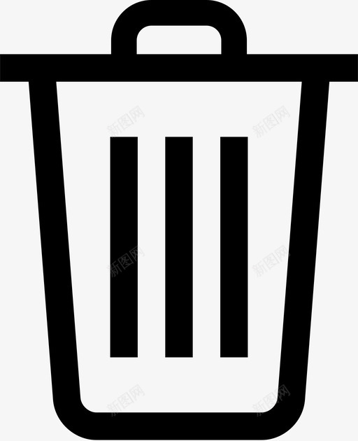 垃圾桶标志回收站图标svg_新图网 https://ixintu.com 删除 另一个 回收站 垃圾桶 忽略 标志 标记 线图标 转发