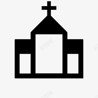 家庭教堂家图形图标图标