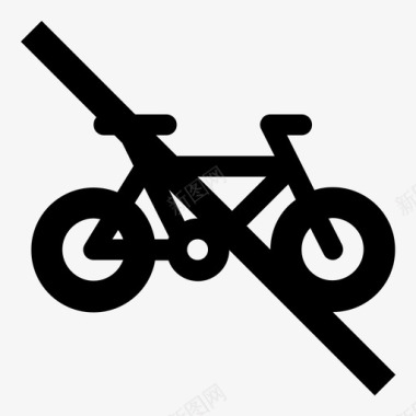 禁止骑自行车粘粘生成图标图标