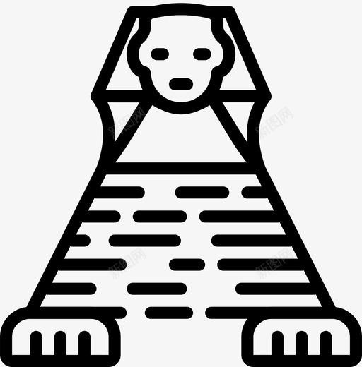 吉萨大狮身人面像图像纪念碑图标svg_新图网 https://ixintu.com 吉萨大狮身人面像 图像 石像纪念碑轮廓 符号 纪念碑