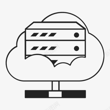 云服务器存储信号图标图标