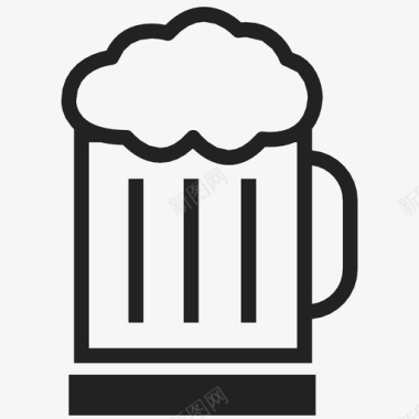 啤酒派对满杯图标图标