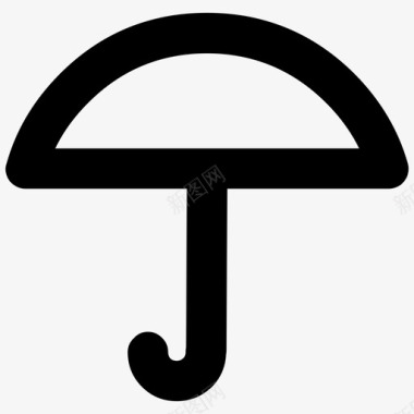 伞遮蔽物防雨图标图标