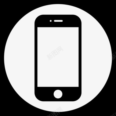 黑色iphone智能手机iphone苹果智能手机图标图标