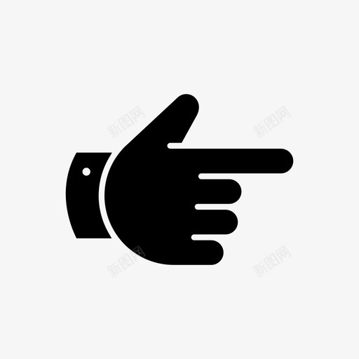 右指指示器手语箭头图标svg_新图网 https://ixintu.com 右指 手势 手语箭头 指示器 方向 标牌 绘图 跟进
