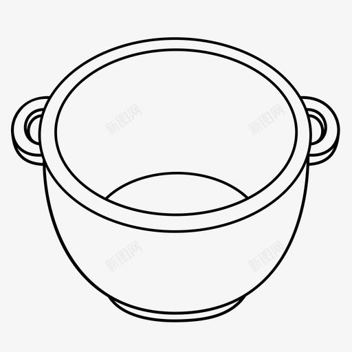 锅物品食物图标svg_新图网 https://ixintu.com vaas 厨房 商店 展示品 材料 物品 罐子 锅 食物