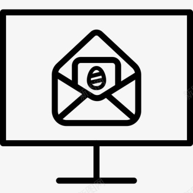 复活节电子邮件接收礼物图标图标