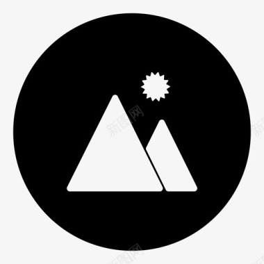 山太阳金字塔图标图标