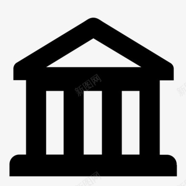 银行建筑专栏图标图标