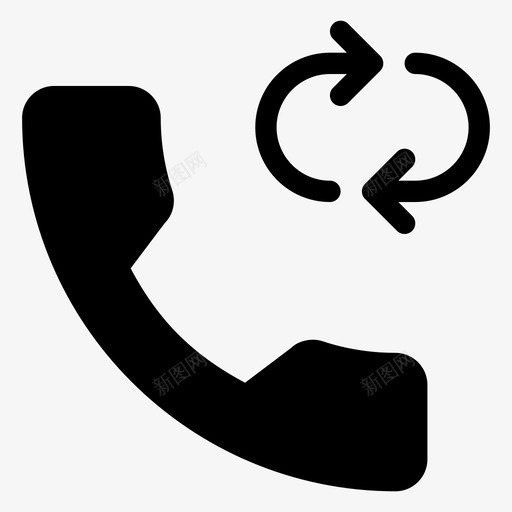重拨接线盒通信图标svg_新图网 https://ixintu.com 召回 接线盒 电话 电话实心图标 连接 通信 重拨