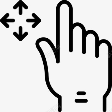 移动手势手手指图标图标