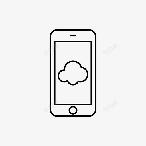 智能手机云价值上传图标svg_新图网 https://ixintu.com 上传 下载 价值 内存 存储 数据 文件 智能手机1px厚 智能手机云 空间 细微差别