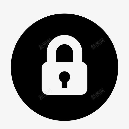 锁定关闭外出图标svg_新图网 https://ixintu.com 使用门 保护 关闭 圆形黑色基本用户界面扩展图标 外出 安全 钥匙和 锁定