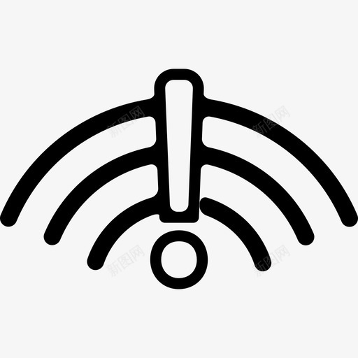 Wifi连接警告符号接口电话组图标svg_新图网 https://ixintu.com Wifi连接警告符号 接口 电话组