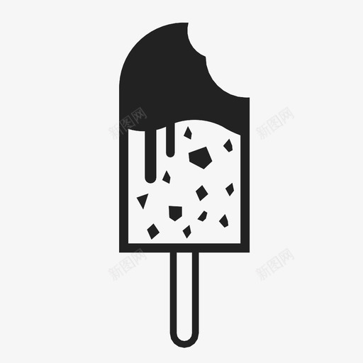 冰淇淋冰激凌冰糕图标svg_新图网 https://ixintu.com 冰淇淋 冰激凌 冰糕 冰镇 冻酸奶 夏天 巧克力 甜点 雪糕 食物