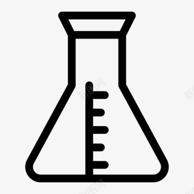 化学烧瓶测量实验室图标图标