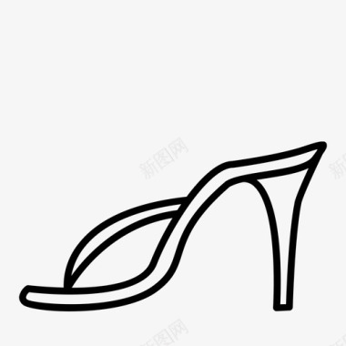 鞋跟鞋凉鞋图标图标