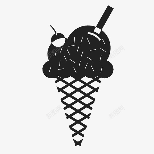 冰淇淋筒信号多个图标svg_新图网 https://ixintu.com 信号 冰淇淋筒 冷的 另一个 夏天 多个 标记 甜点 食物