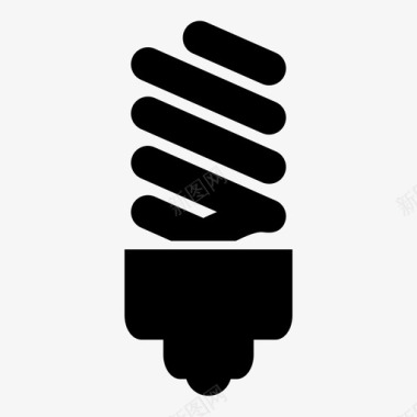 荧光灯泡标志电源图标图标