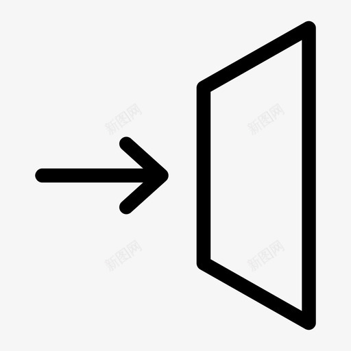 进入门入口图标svg_新图网 https://ixintu.com 入口 前进 办公介质 朝向 标志 进入 门