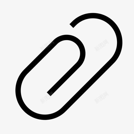 附加保存纸夹图标svg_新图网 https://ixintu.com 96x96像素完美薄用户界面 保存 回形针 应用程序接口48x48 弯线 爪 纸夹 附件 附加