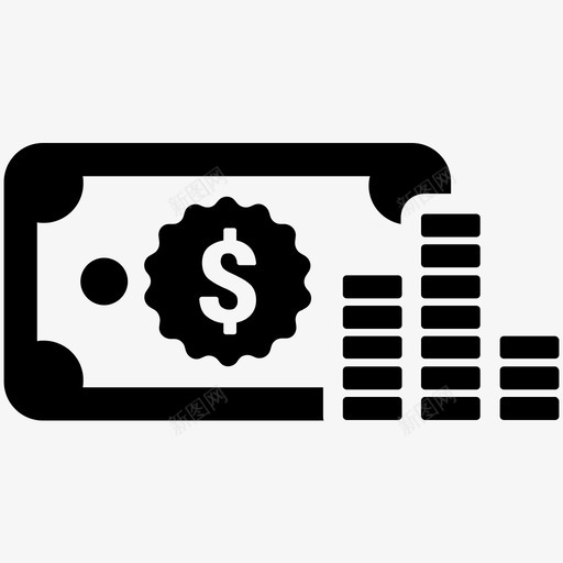 美元省钱识别图标svg_新图网 https://ixintu.com 会计 收益 特价 现金 省钱 美元 识别 财务 货币 货币和金融