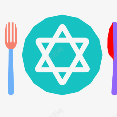 犹太食品逾越节晚餐图标图标