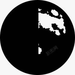 半月半月相符号天气月亮相2图标高清图片