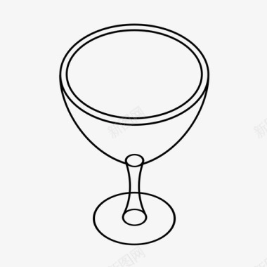 一杯香槟碗玻璃杯图标图标