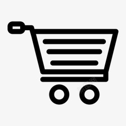 推轮子购物车手推车商店图标高清图片