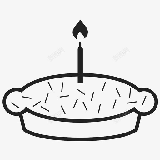 生日蛋糕礼物派对图标svg_新图网 https://ixintu.com 不 举行 出售 大胆 快乐 派对 生日蛋糕 礼物 金色