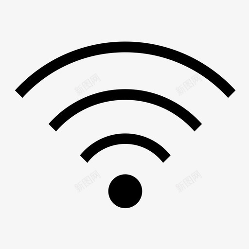 wifi连接链接图标svg_新图网 https://ixintu.com wifi wlan 传输 接收 无线 连接 链接