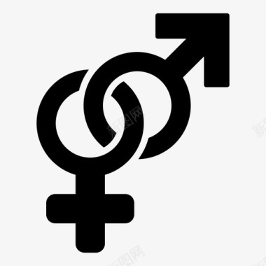 异性恋象征性联系跨性别图标图标