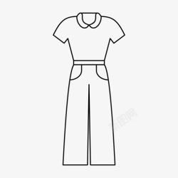 六件套装采购产品衬衫和裤子展示件派对服装图标高清图片