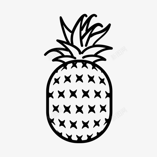 菠萝热带开始图标svg_新图网 https://ixintu.com 严重 开始 弓箭手 植物 水果 热带 简历 菠萝 风景 食物