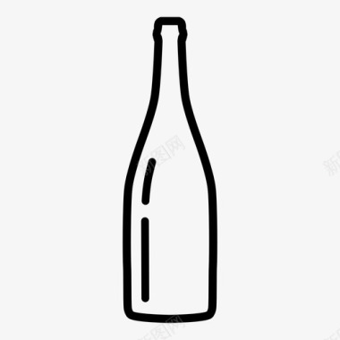 酒瓶红酒万能酒图标图标