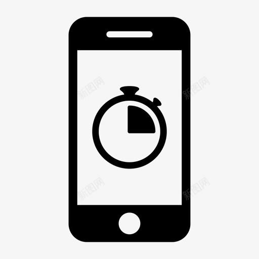智能手机计时器秒表设置图标svg_新图网 https://ixintu.com 倒计时 时钟 智能手机计时器 比赛 秒表 移动 移动集合1 设置 铃声