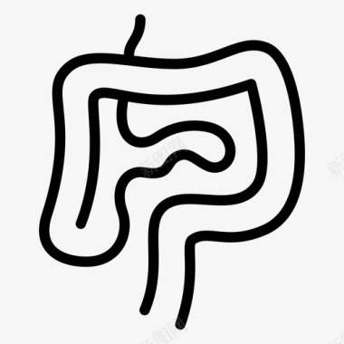 肠标记内脏图标图标