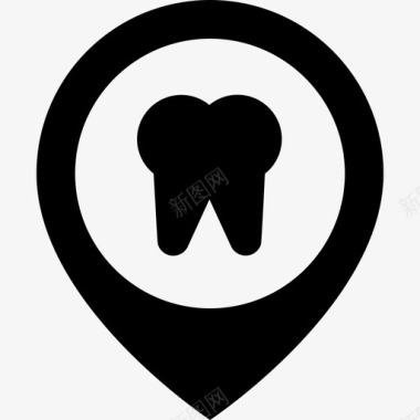 牙医牙洞龋齿图标图标