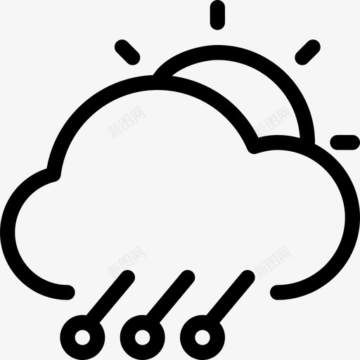 日雹风暴天空图标svg_新图网 https://ixintu.com 云 天气 天气线图标 天空 日雹 空气 雨 雹暴 预报 风暴